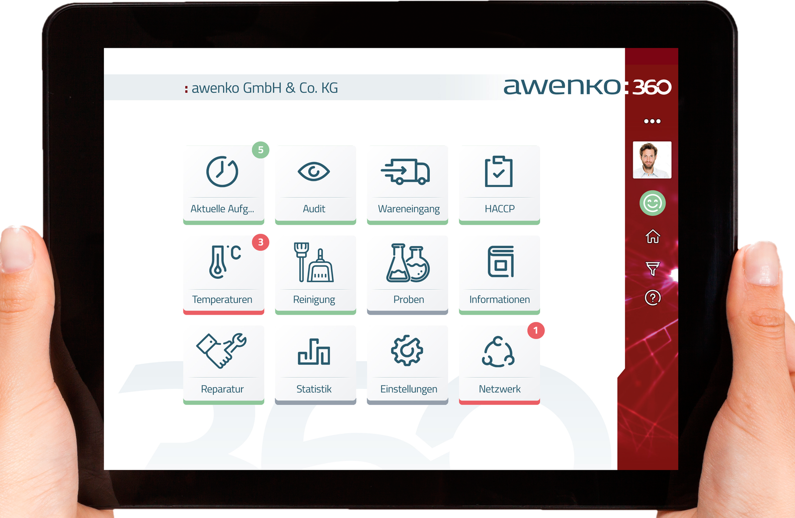 AWENKO Tablet Ansicht